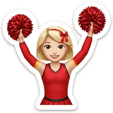 Black and red cheer sticker