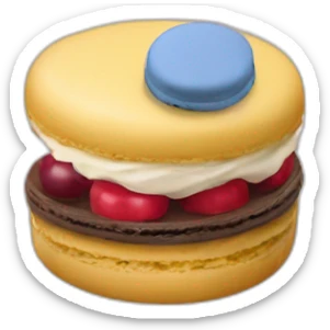 Macron sur macaron sticker