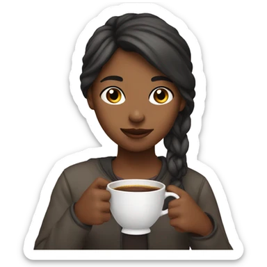 girl with a cup sticker