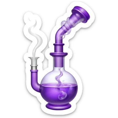 Purple Bong smoking out the top sticker