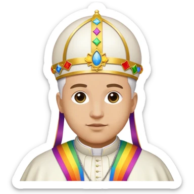 Pope rainbow sticker
