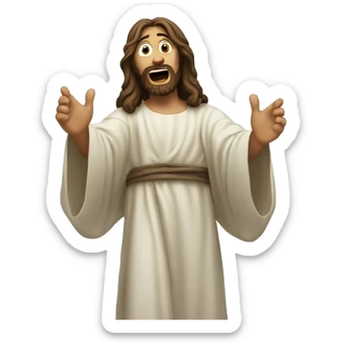 Jesus acting surprised  sticker