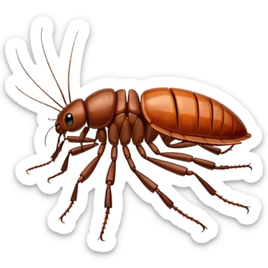 dead cockroach sticker