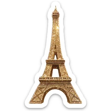 sparkling eiffel tower sticker