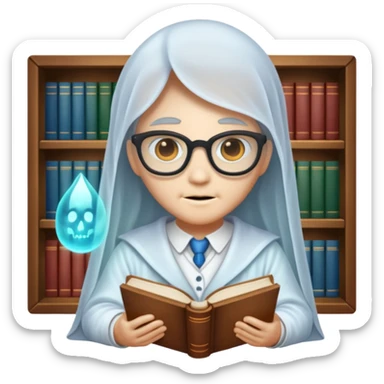 Ghost Librarian we can see through  sticker