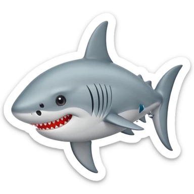 Tiburón con ojos de corazon sticker