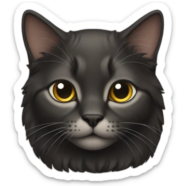 Carey cat mostly black sticker
