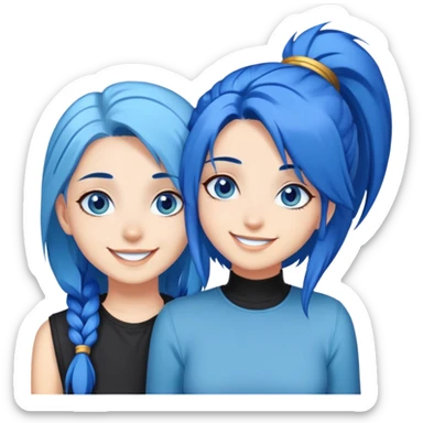 Jinx and isha from arcane sticker