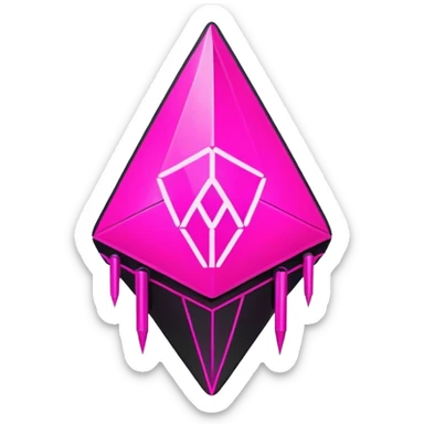 neon pink cyberpunk plumbob sticker