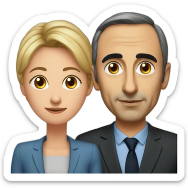 Sandrine Rousseau et Éric Zemmour sticker
