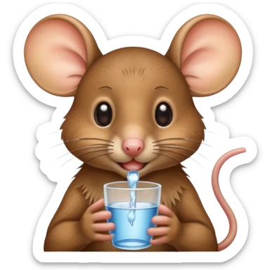 Thirsty mouse sticker
