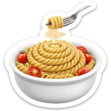 fusilli pasta bowl sticker