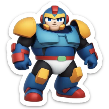 Fat mega man x sticker