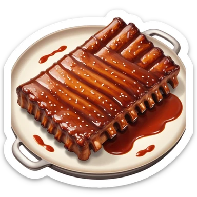 baby back spare ribs  sticker