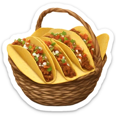 Basket of birria tacos to go  sticker