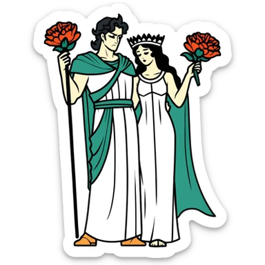 Hades and persephone sticker