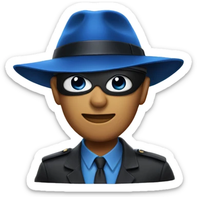 Blue hat spy sticker