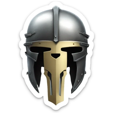 Knight helmet with punisher skull inside sticker
