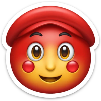 Emoji de un rubí rojo sticker