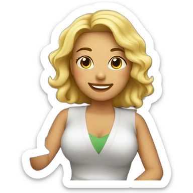 Mujer bonita viajando en un avion sticker