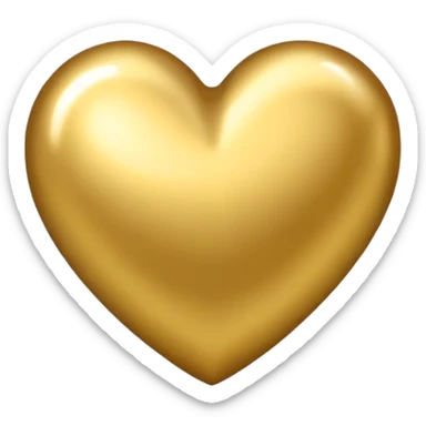 Golden heart sticker