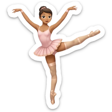Ballet dancer in thigh highs sticker