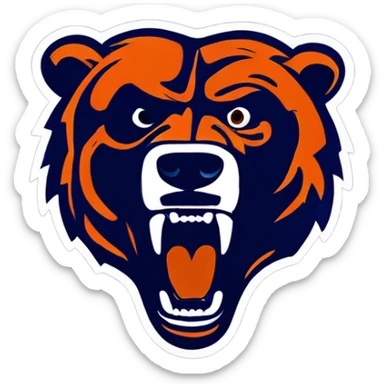 Chicago bears nfl logo sticker