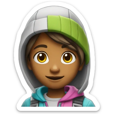 Un enfant qui jouent a fortnite . sticker