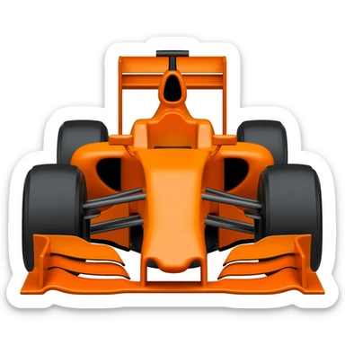 orange f1 car sticker