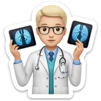 doctor designing an imaging protocol sticker