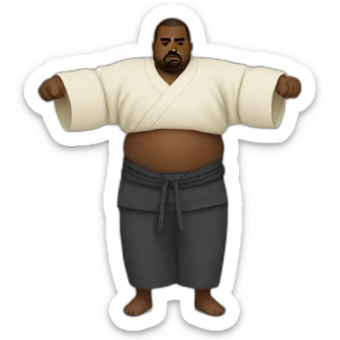 Kanye does sumo sticker