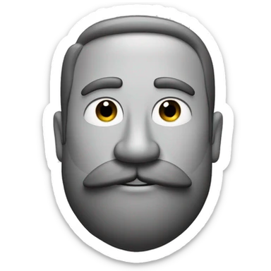 Homem de pela clara, com bigode sorrindo e fazendo joinha sticker