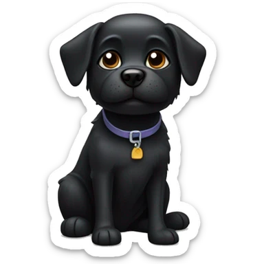 Little black dog sticker