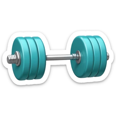 A Small Turquoise Barbell sticker