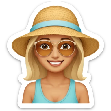 Coastal Town woman sticker