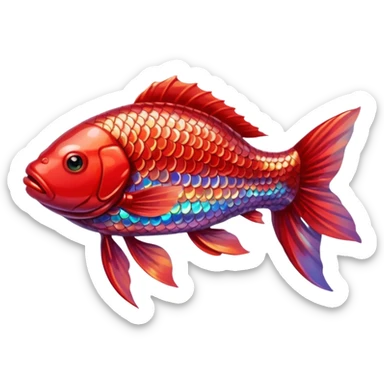 Red carp sticker