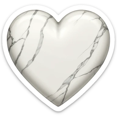 marble heart sticker
