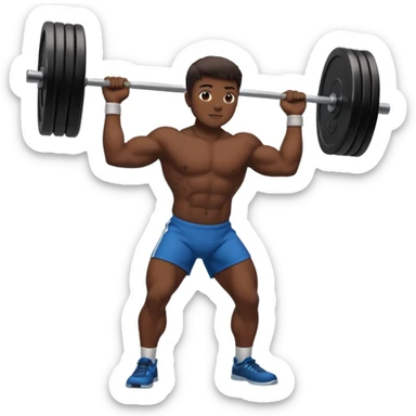 silhouette lifting a light barbell sticker