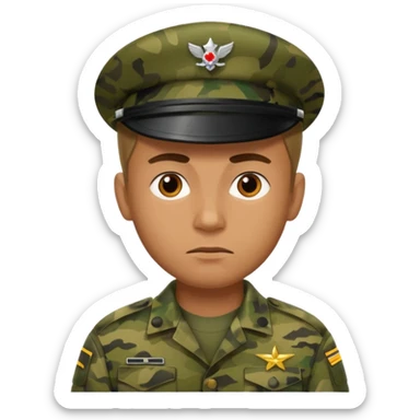 I want an emoji for a male filipino special action force officer camouflage uniform sticker