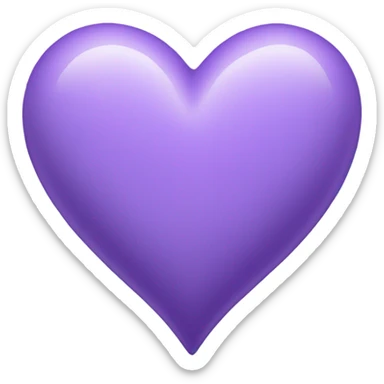Lavender purple heart  sticker