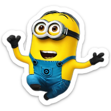 Minion doing this 🙂 sticker