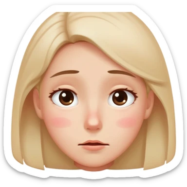 complex human emotions - embarrassment with blushing face, nostalgia with dreamy eyes, melancholy with slight smile, contentment with peaceful expression sticker