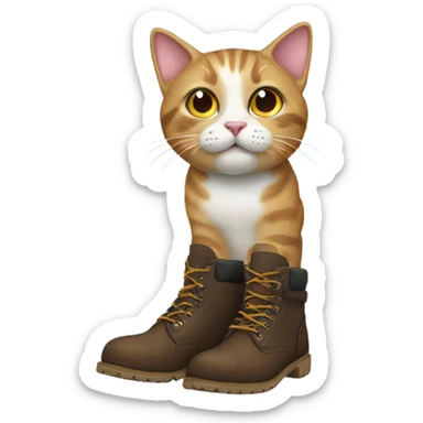 Cat in boots sticker
