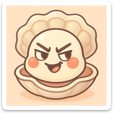 Keep the image identical but enhance the pastel, pearly, cream, peach, and greige color nuances. Preserve the eyelashes, expression, background, and all details exactly as they are. sticker