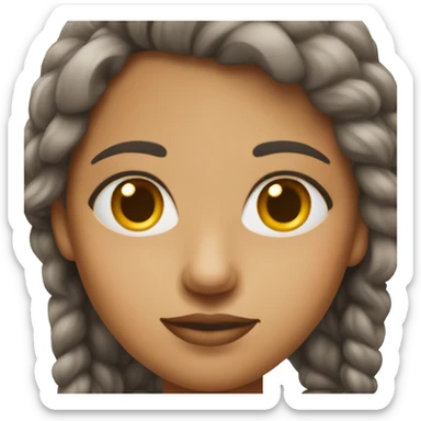 portrait of a medium -skinned female  sticker