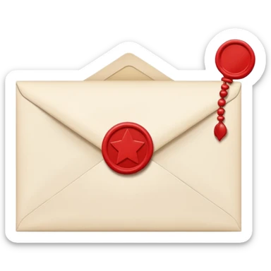closed envelope with asterisks in the upper right corner sticker