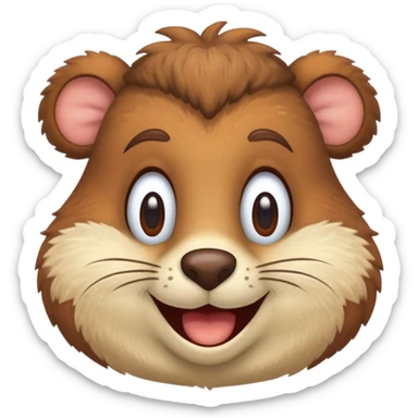 iconic face of Sandy Cheeks from SpongeBob sticker