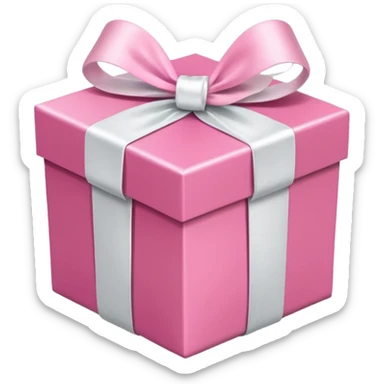 pink gift box sticker