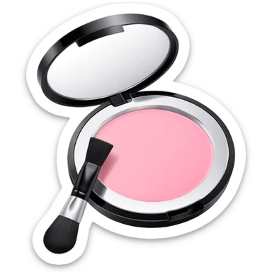 a pretty pink blush and a black brush  sticker