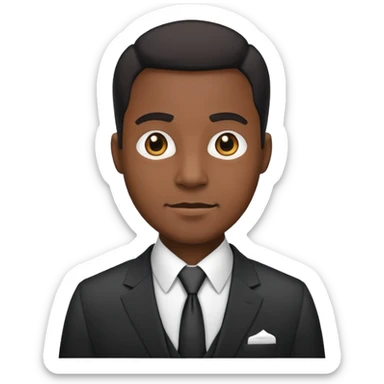 Black salesman  sticker